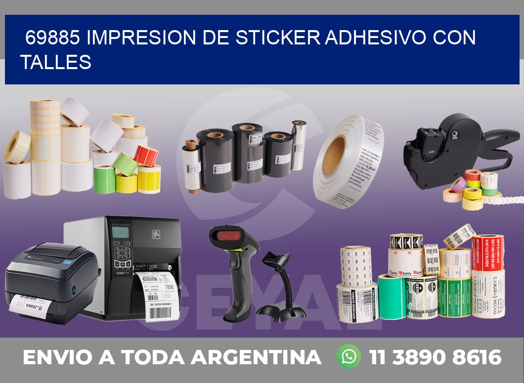 69885 IMPRESION DE STICKER ADHESIVO CON TALLES