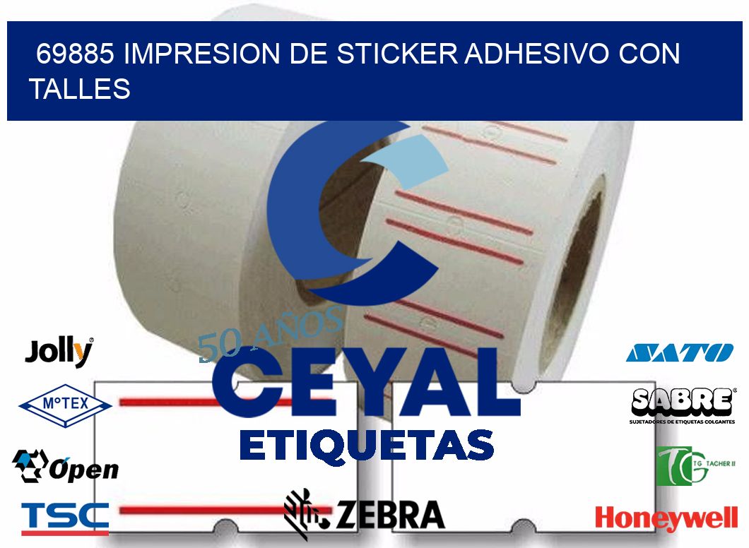 69885 IMPRESION DE STICKER ADHESIVO CON TALLES