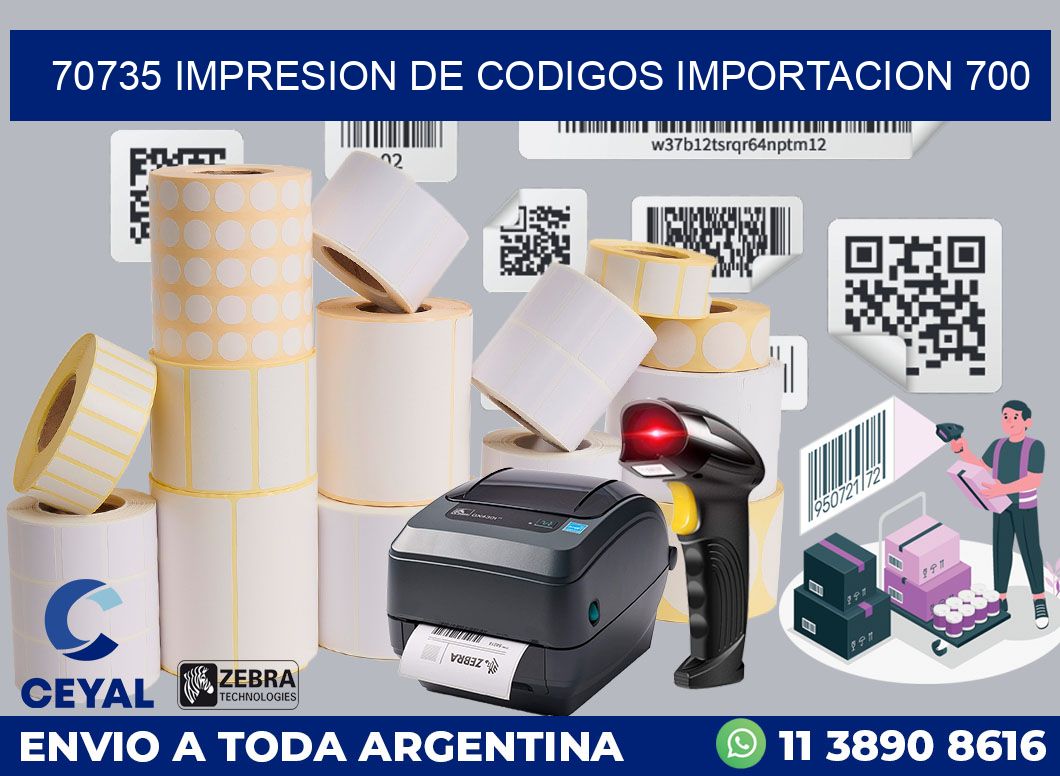 70735 impresion de codigos importacion 700