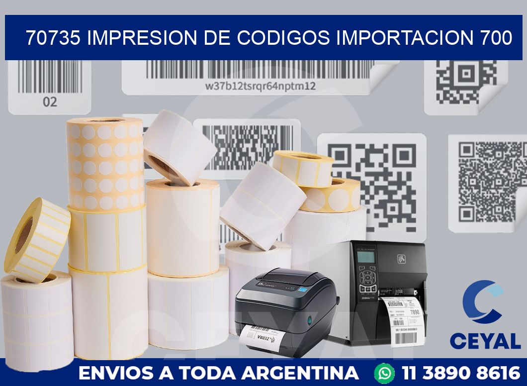 70735 impresion de codigos importacion 700