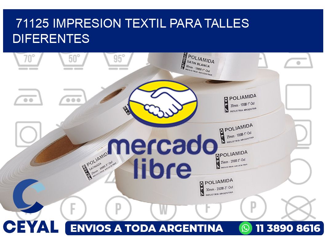 71125 IMPRESION TEXTIL PARA TALLES DIFERENTES