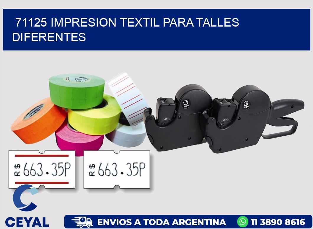 71125 IMPRESION TEXTIL PARA TALLES DIFERENTES