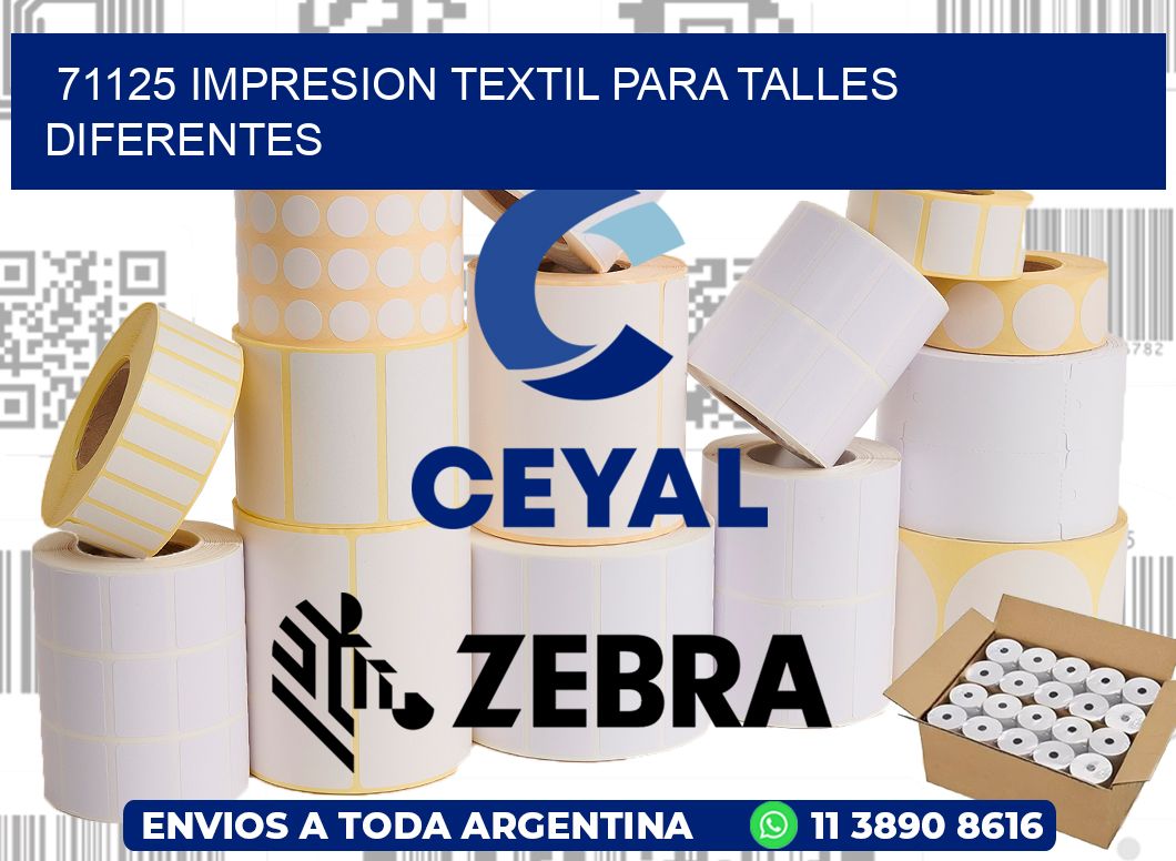 71125 IMPRESION TEXTIL PARA TALLES DIFERENTES