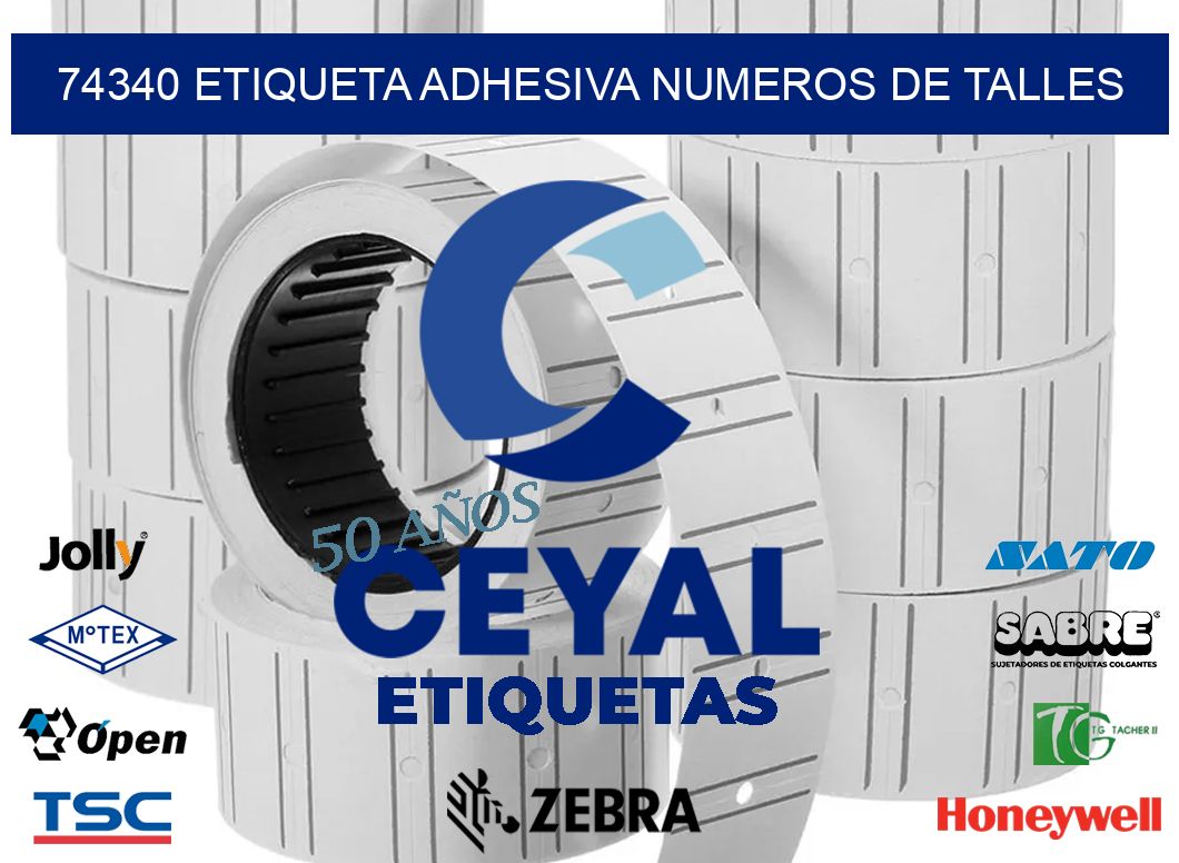 74340 ETIQUETA ADHESIVA NUMEROS DE TALLES