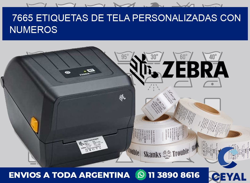7665 ETIQUETAS DE TELA PERSONALIZADAS CON NUMEROS