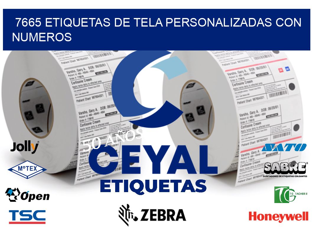 7665 ETIQUETAS DE TELA PERSONALIZADAS CON NUMEROS