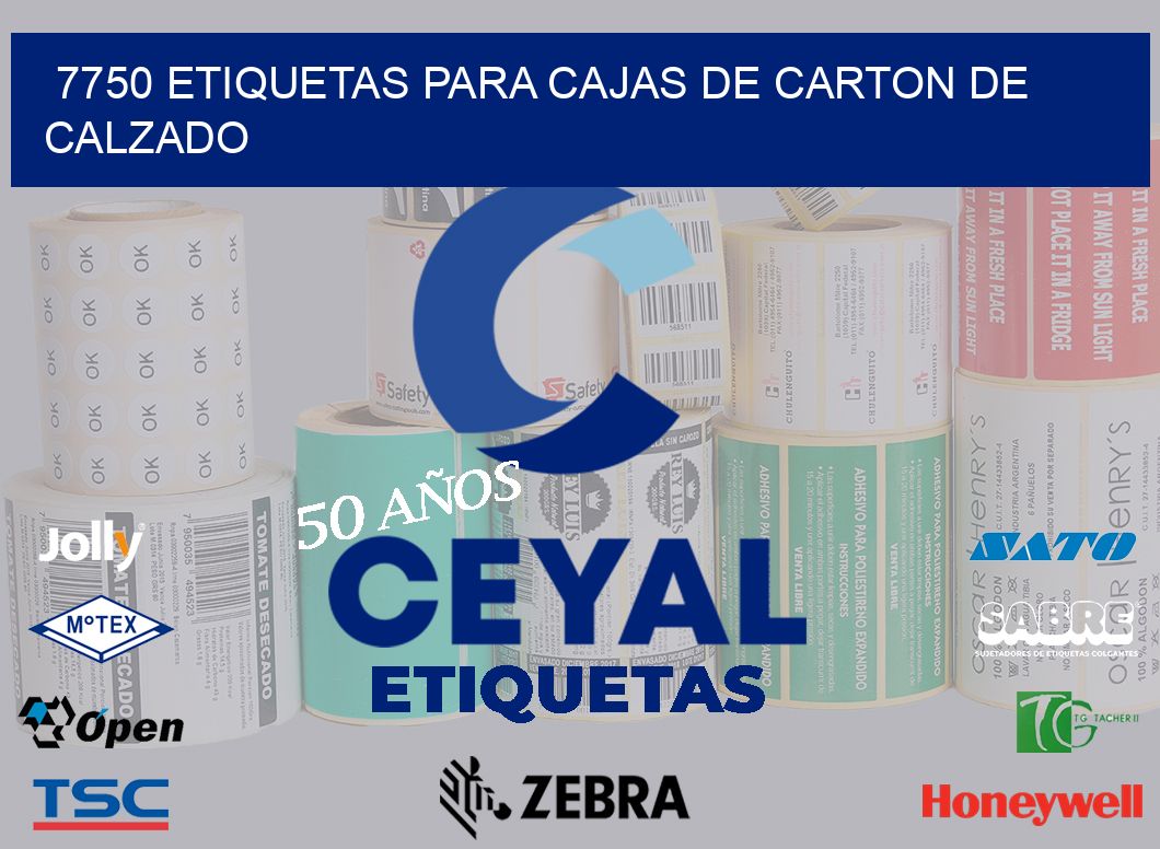 7750 ETIQUETAS PARA CAJAS DE CARTON DE CALZADO