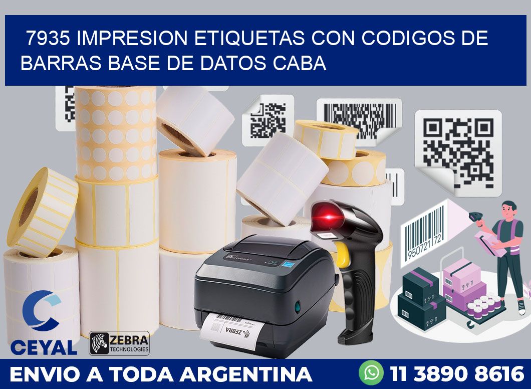 7935 IMPRESION ETIQUETAS CON CODIGOS DE BARRAS BASE DE DATOS CABA