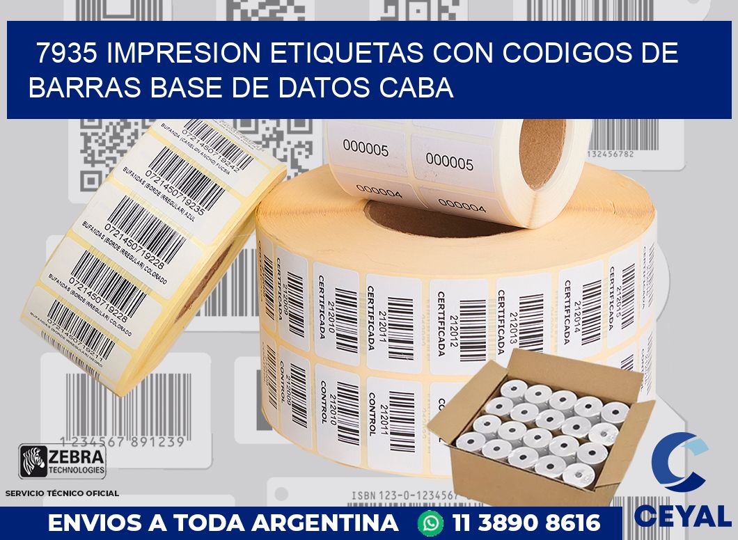 7935 IMPRESION ETIQUETAS CON CODIGOS DE BARRAS BASE DE DATOS CABA