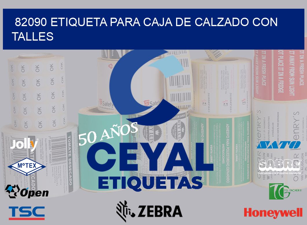 82090 ETIQUETA PARA CAJA DE CALZADO CON TALLES