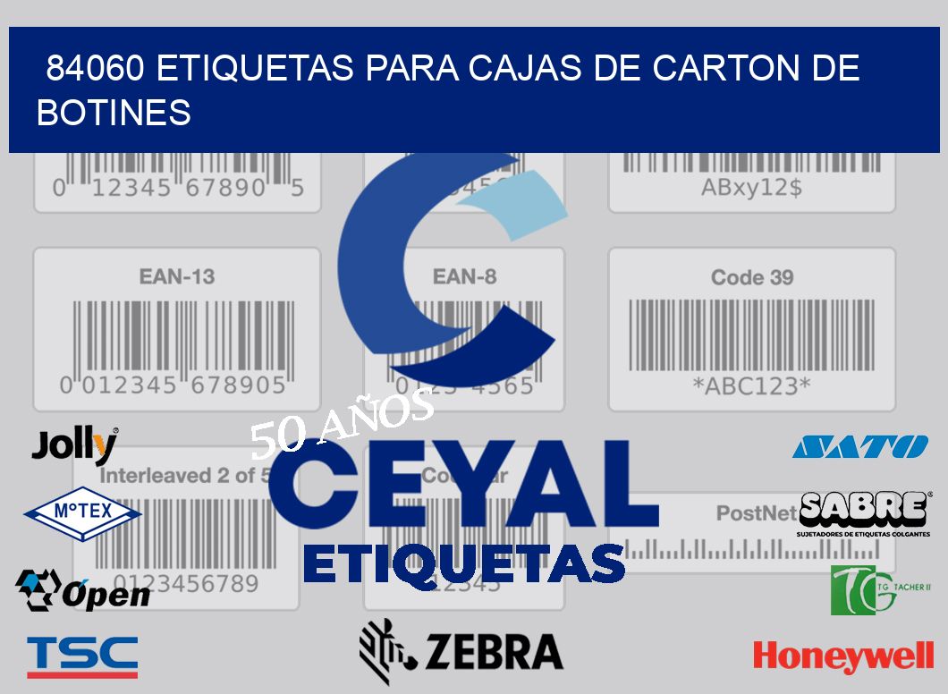 84060 ETIQUETAS PARA CAJAS DE CARTON DE BOTINES