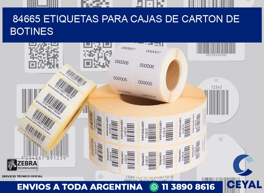84665 ETIQUETAS PARA CAJAS DE CARTON DE BOTINES