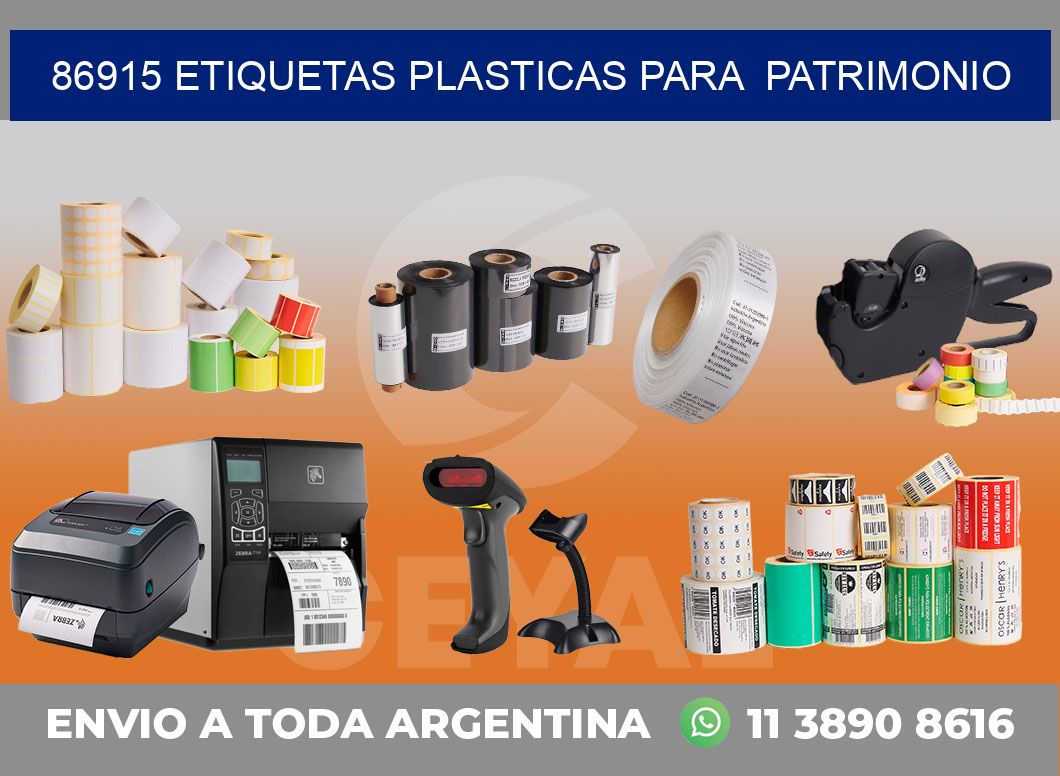 86915 ETIQUETAS PLASTICAS PARA PATRIMONIO