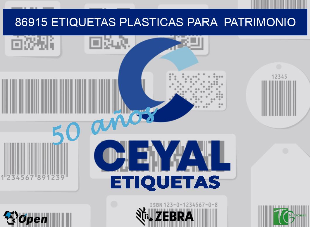 86915 ETIQUETAS PLASTICAS PARA PATRIMONIO
