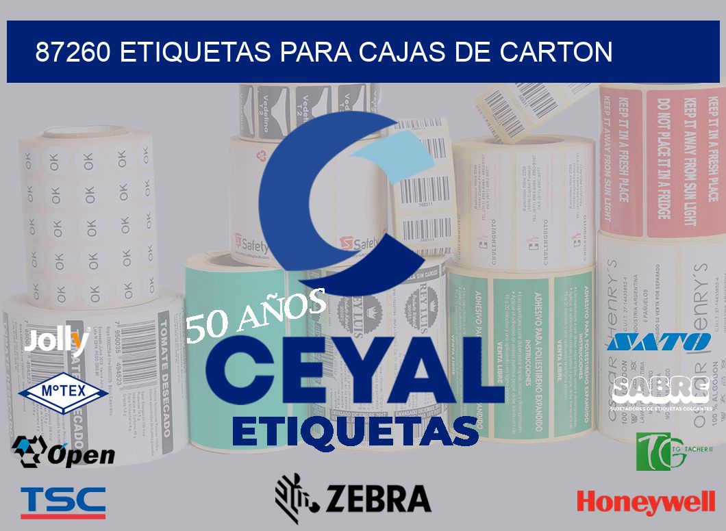 87260 ETIQUETAS PARA CAJAS DE CARTON