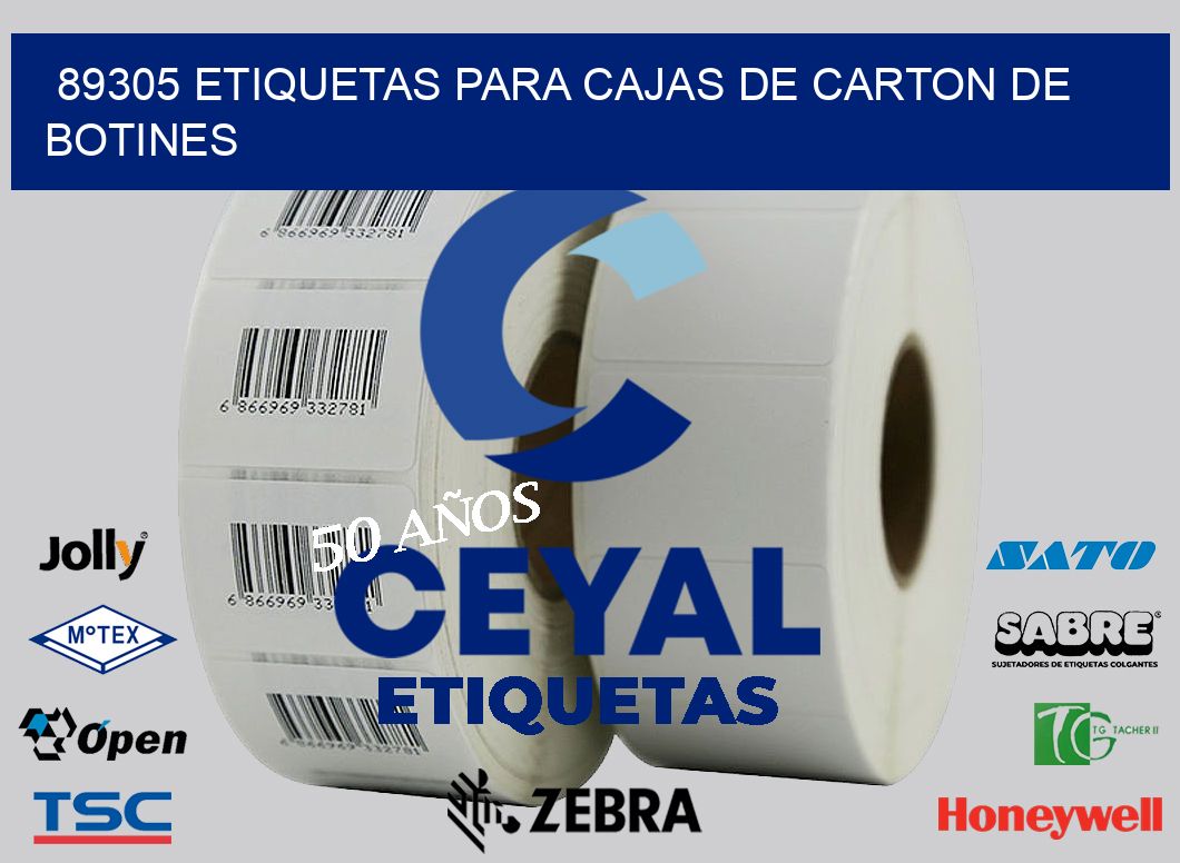 89305 ETIQUETAS PARA CAJAS DE CARTON DE BOTINES