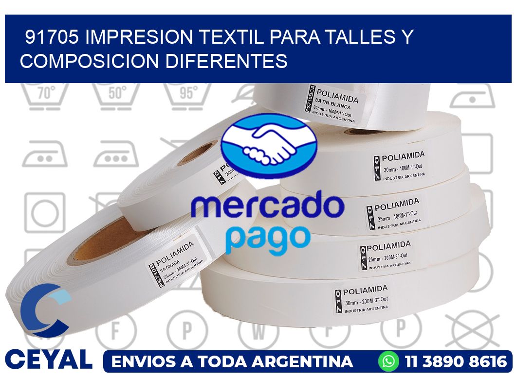 91705 IMPRESION TEXTIL PARA TALLES Y COMPOSICION DIFERENTES