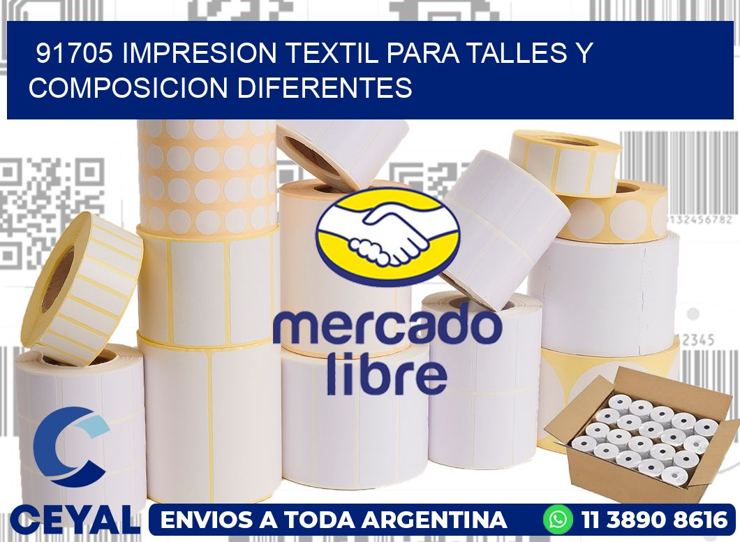 91705 IMPRESION TEXTIL PARA TALLES Y COMPOSICION DIFERENTES