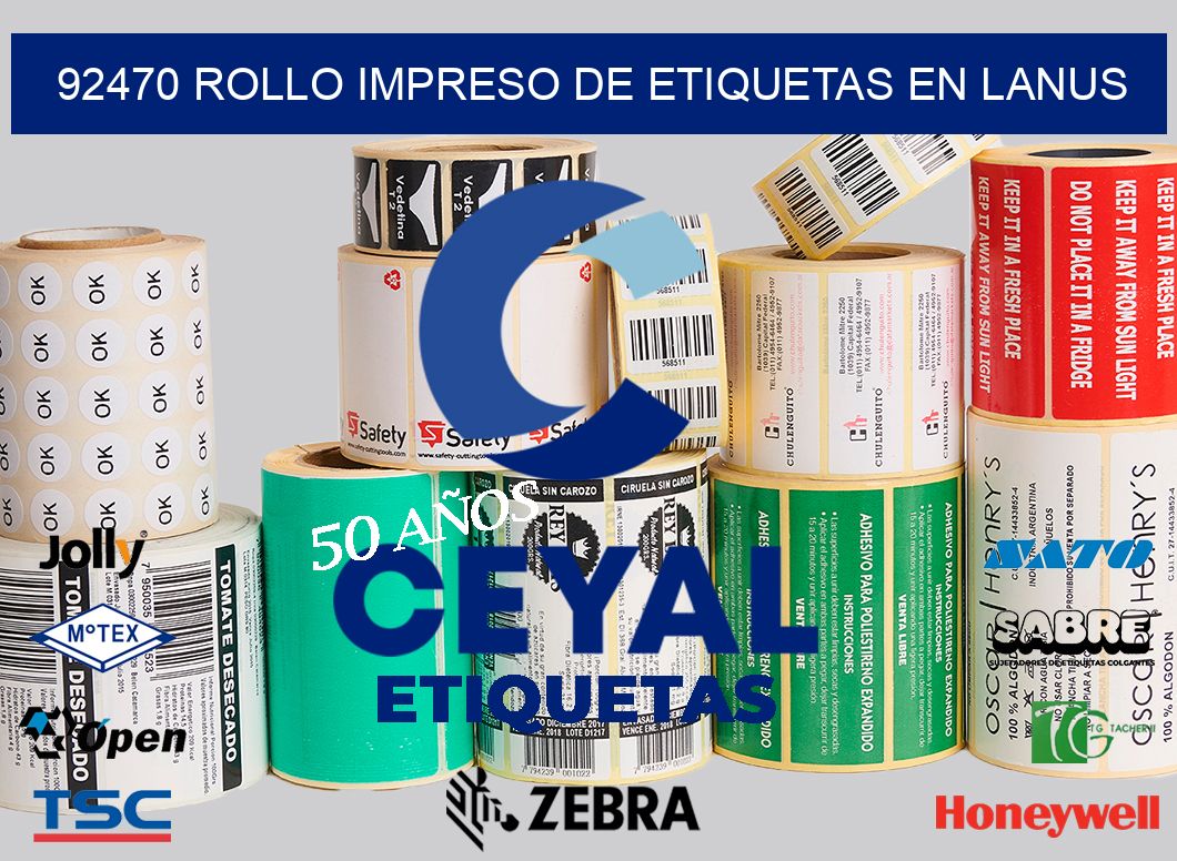 92470 ROLLO IMPRESO DE ETIQUETAS EN LANUS