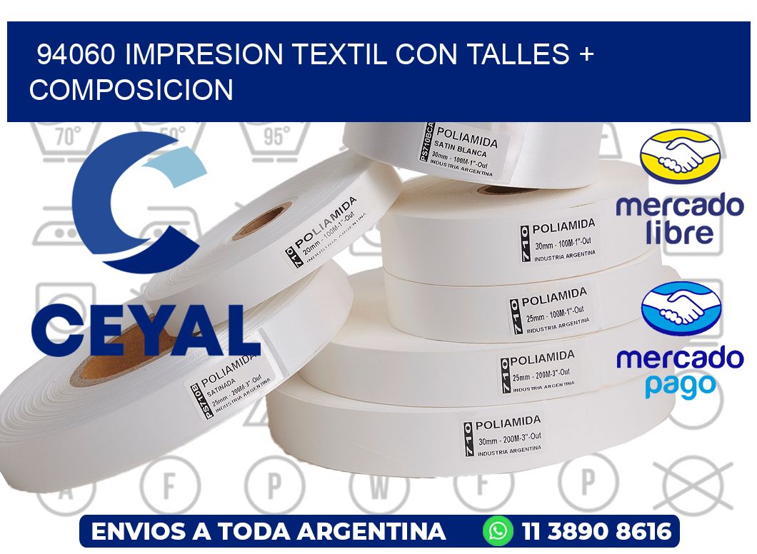 94060 IMPRESION TEXTIL CON TALLES + COMPOSICION