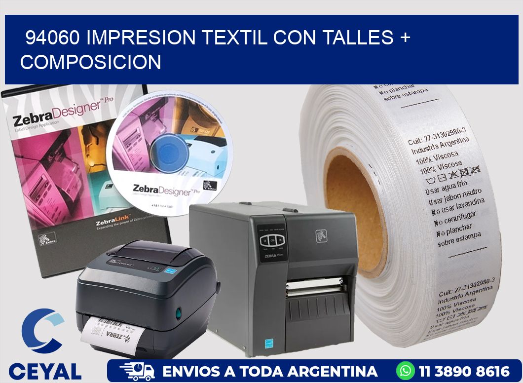94060 IMPRESION TEXTIL CON TALLES + COMPOSICION