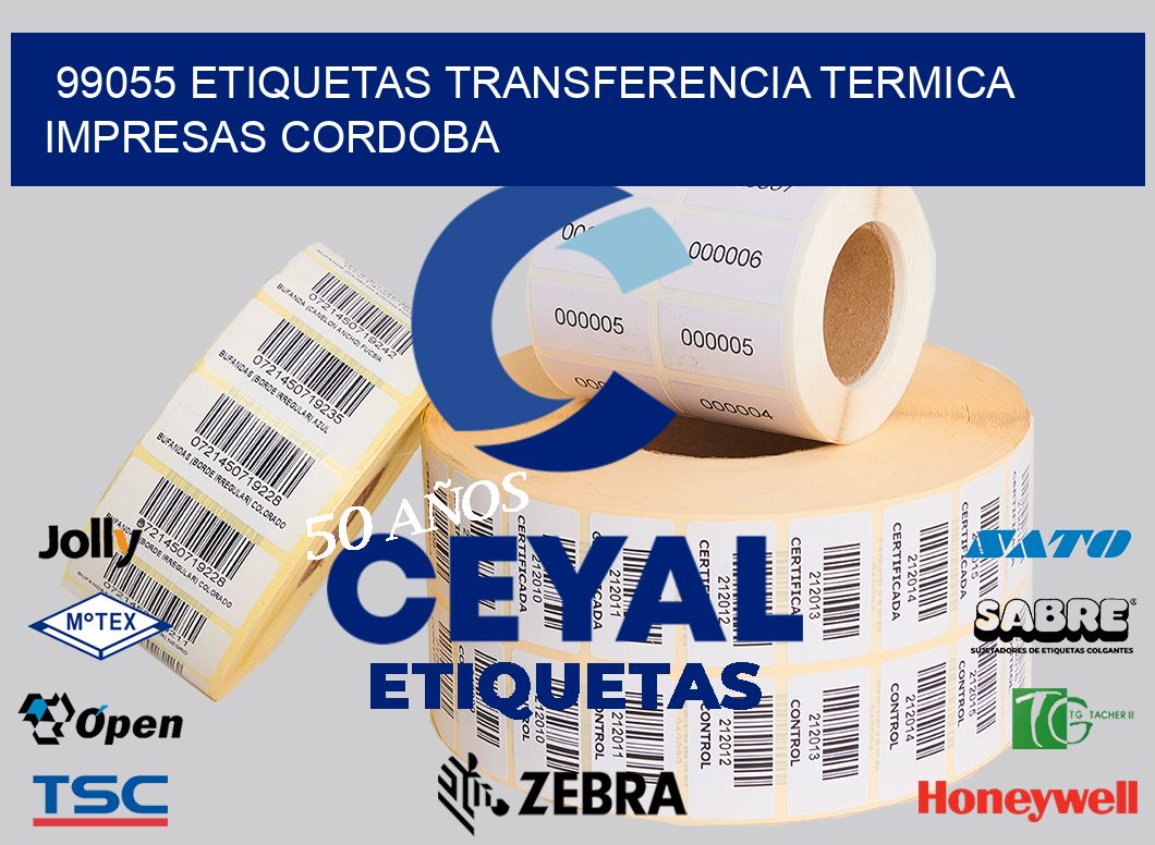 99055 ETIQUETAS TRANSFERENCIA TERMICA IMPRESAS CORDOBA