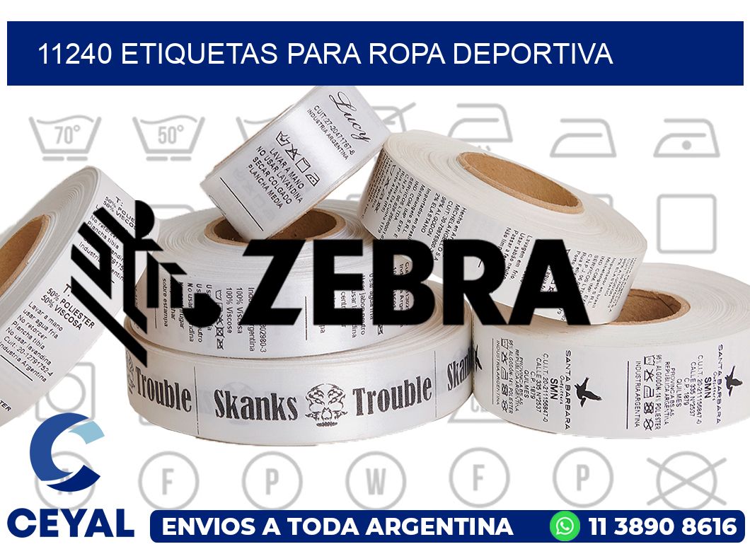 11240 ETIQUETAS PARA ROPA DEPORTIVA
