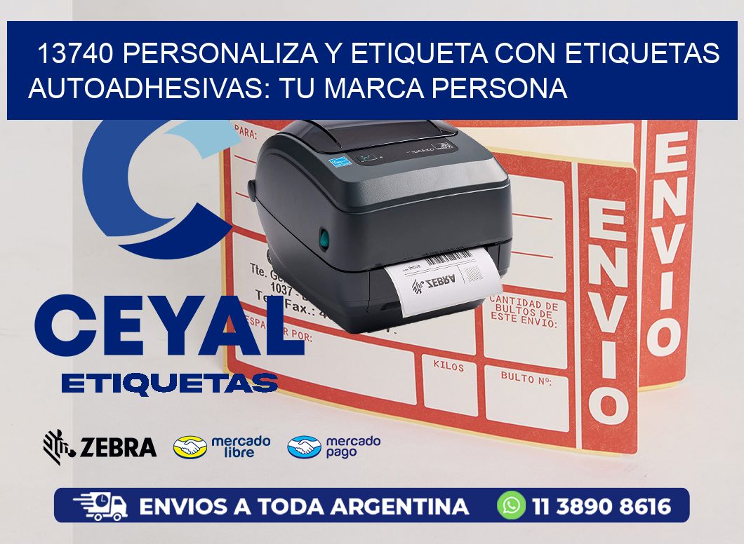13740 Personaliza y Etiqueta con Etiquetas Autoadhesivas: Tu Marca Persona
