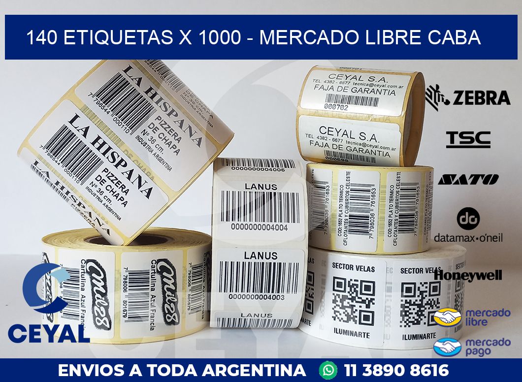 140 ETIQUETAS X 1000 – MERCADO LIBRE CABA
