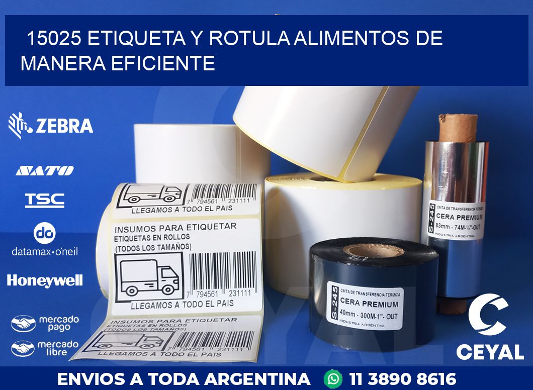 15025 ETIQUETA Y ROTULA ALIMENTOS DE MANERA EFICIENTE
