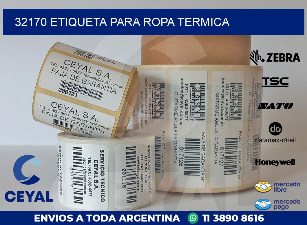 32170 ETIQUETA PARA ROPA TERMICA