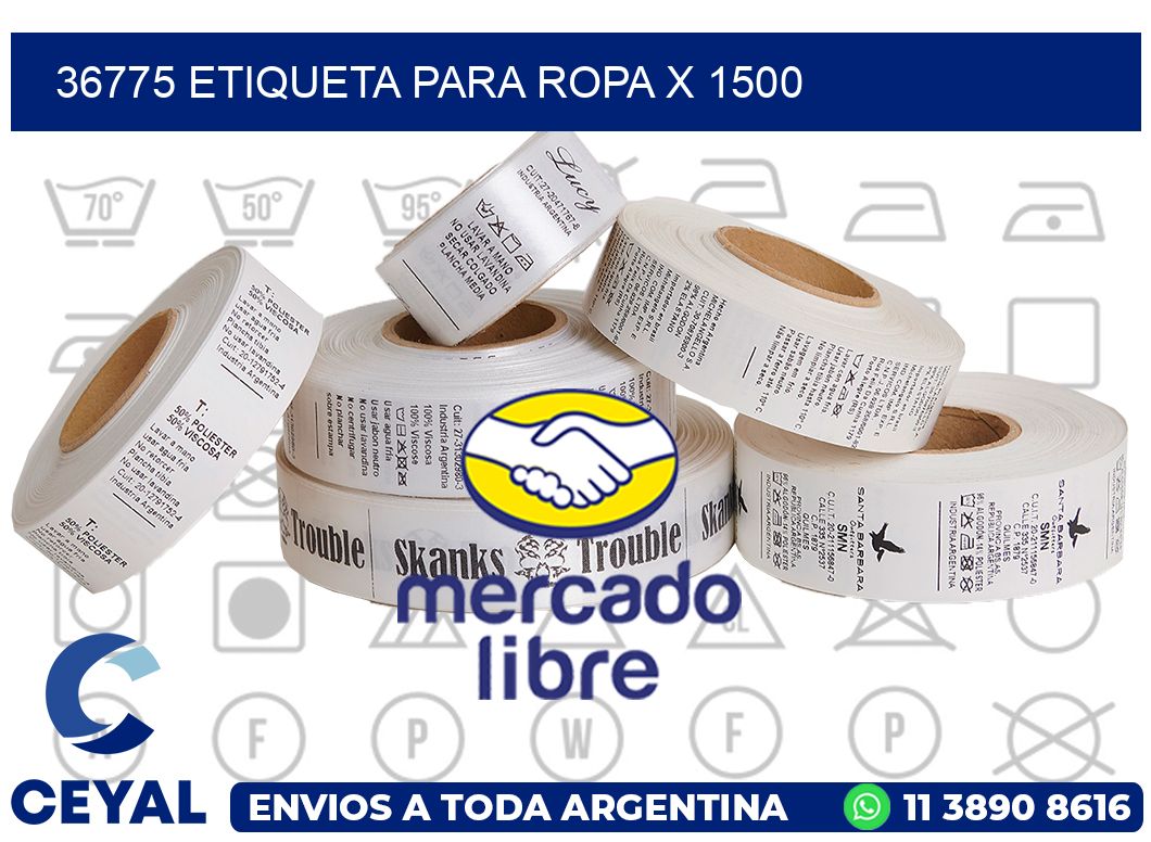 36775 ETIQUETA PARA ROPA X 1500