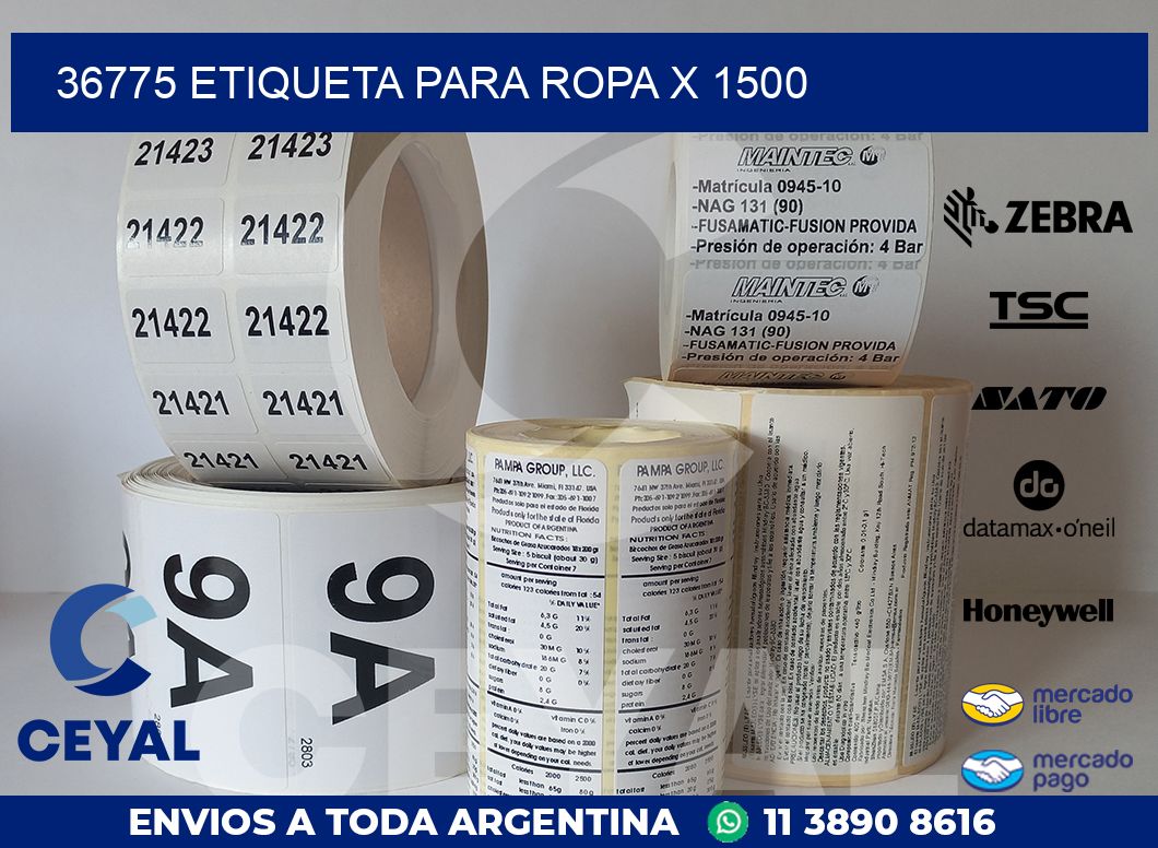 36775 ETIQUETA PARA ROPA X 1500