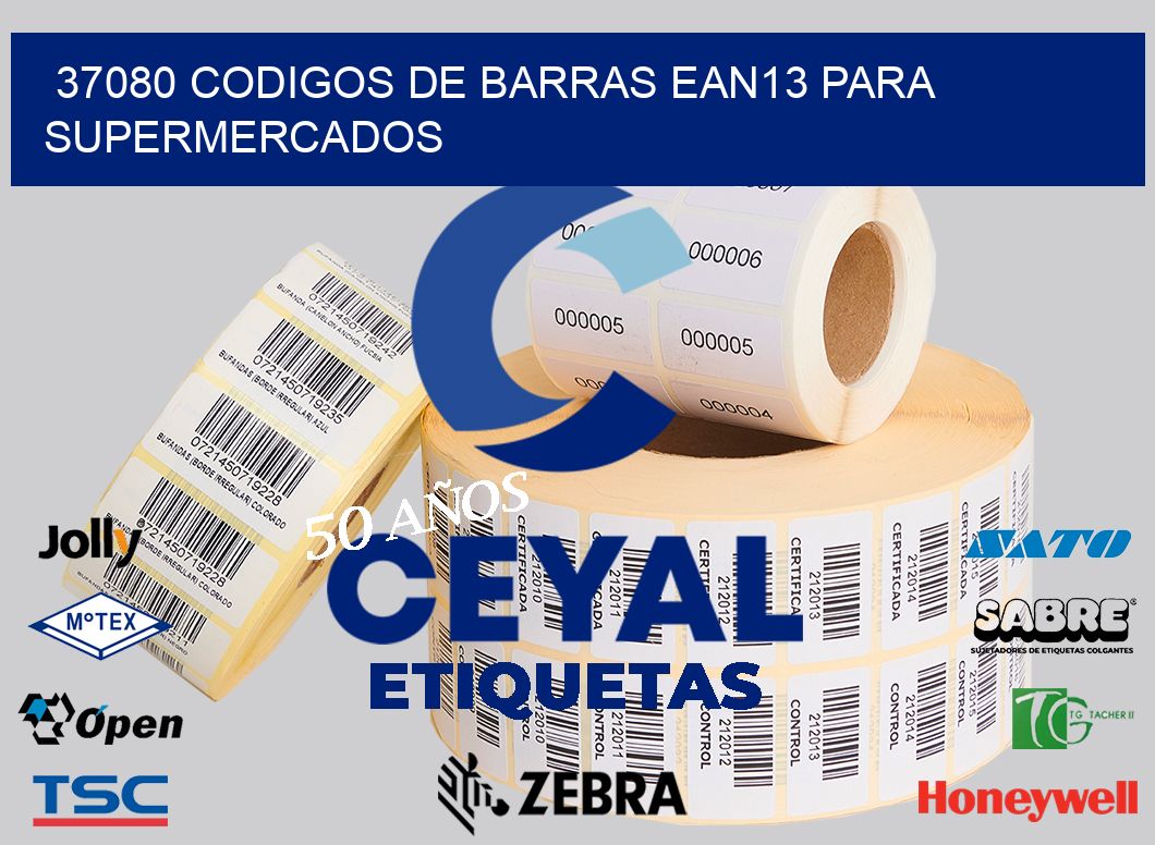 37080 CODIGOS DE BARRAS EAN13 PARA SUPERMERCADOS