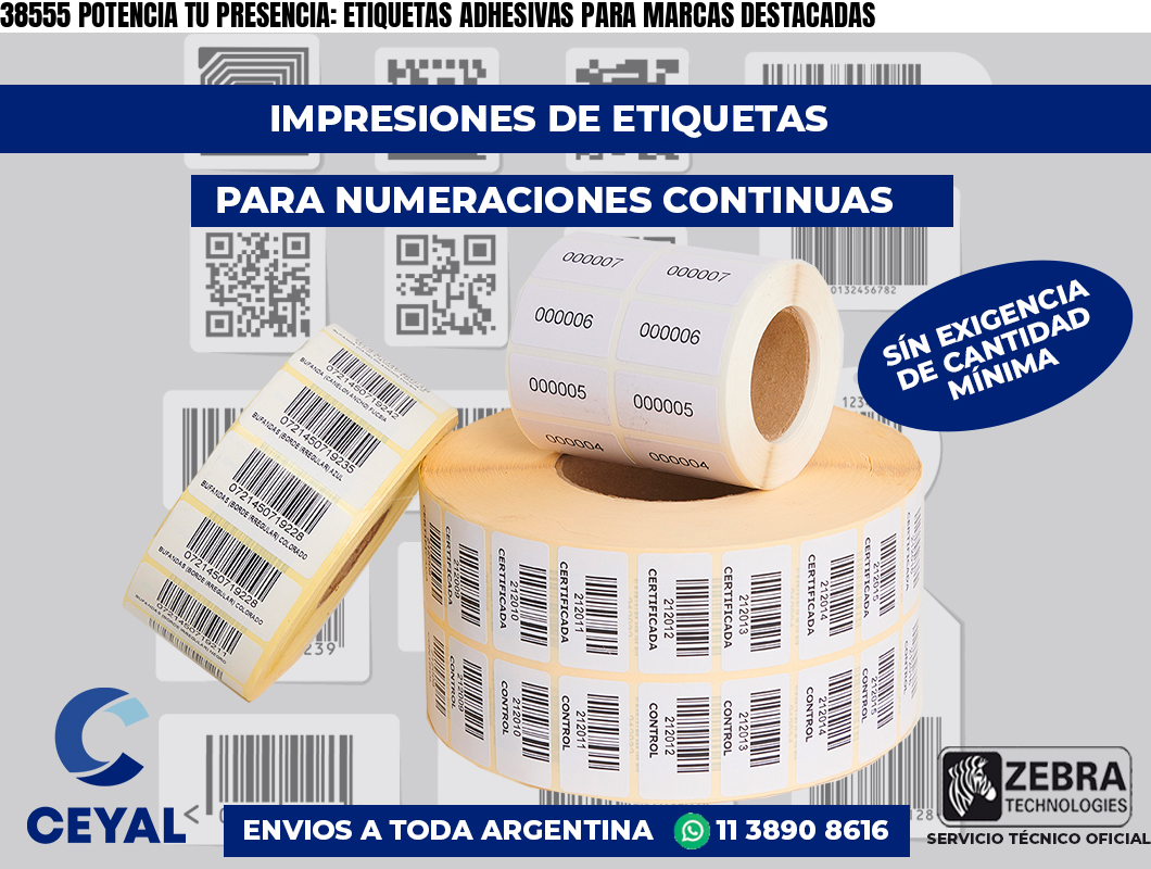 38555 POTENCIA TU PRESENCIA: ETIQUETAS ADHESIVAS PARA MARCAS DESTACADAS