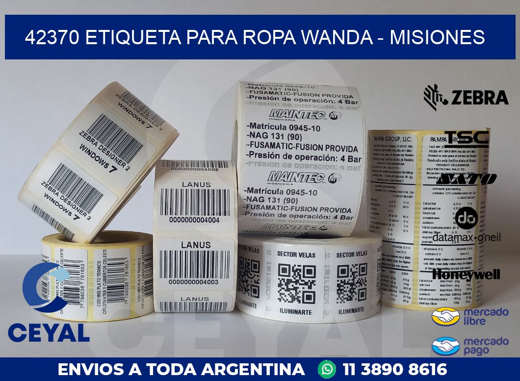 42370 ETIQUETA PARA ROPA WANDA – MISIONES