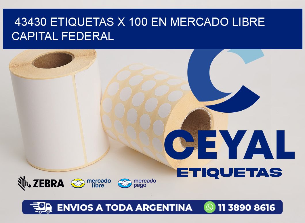 43430 ETIQUETAS X 100 EN MERCADO LIBRE CAPITAL FEDERAL