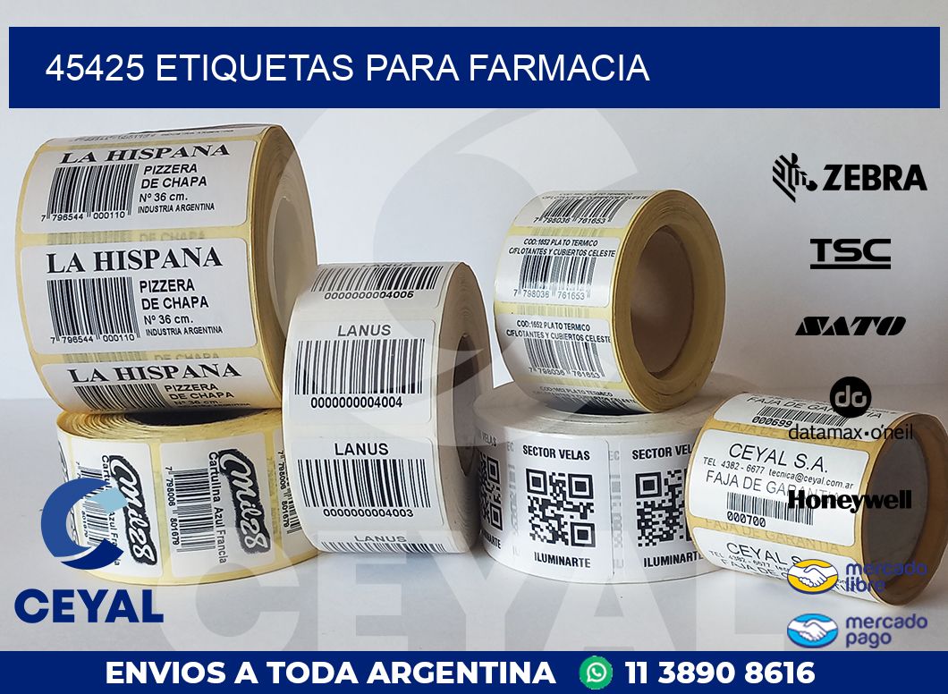 45425 ETIQUETAS PARA FARMACIA
