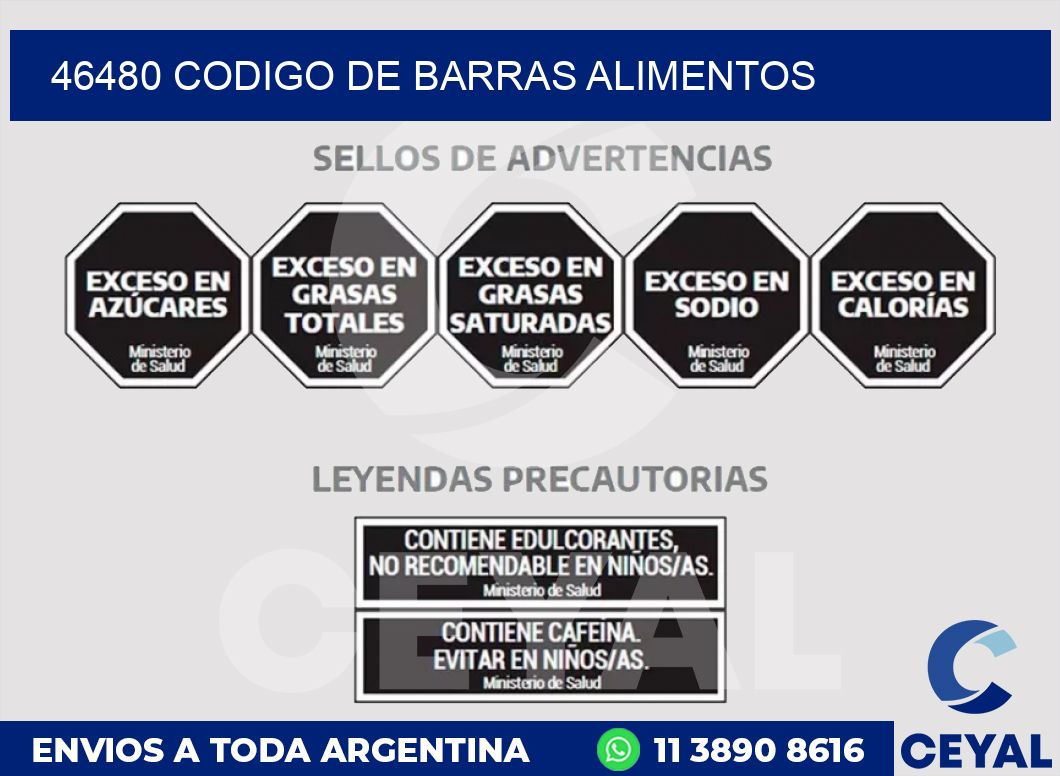46480 CODIGO DE BARRAS ALIMENTOS