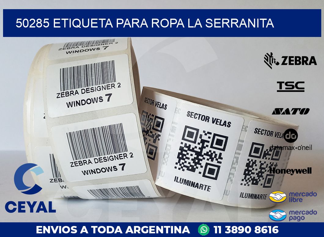 50285 ETIQUETA PARA ROPA LA SERRANITA