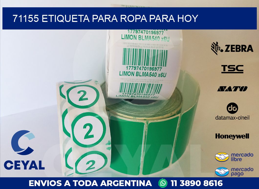 71155 ETIQUETA PARA ROPA PARA HOY