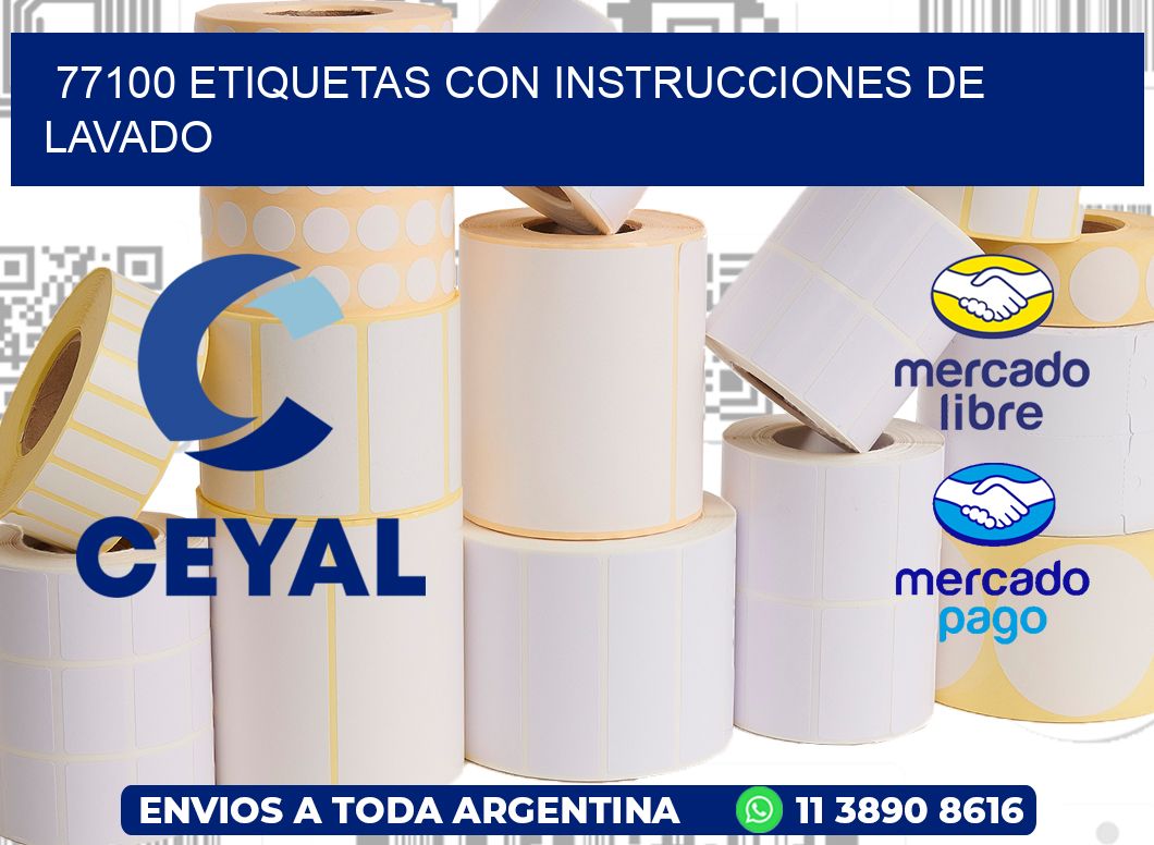 77100 ETIQUETAS CON INSTRUCCIONES DE LAVADO