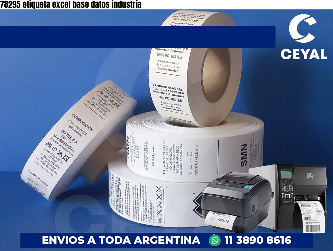 78295 etiqueta excel base datos industria