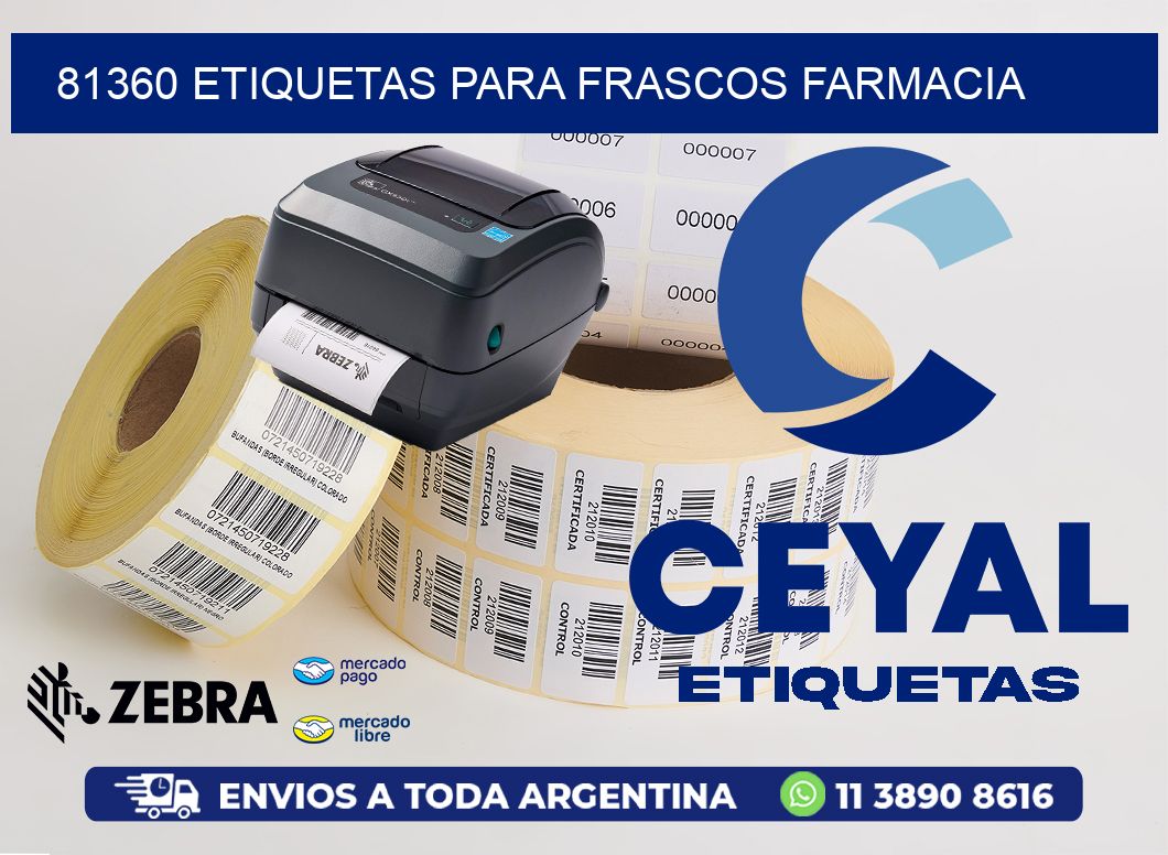 81360 etiquetas para frascos farmacia