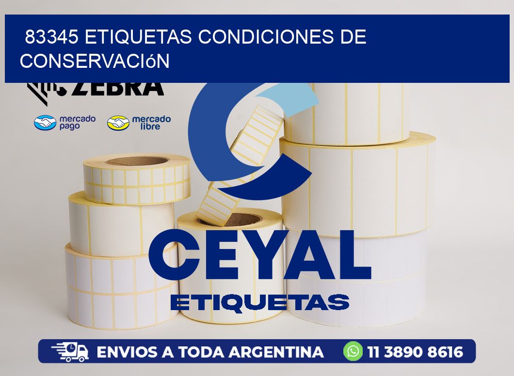 83345 etiquetas Condiciones de conservación