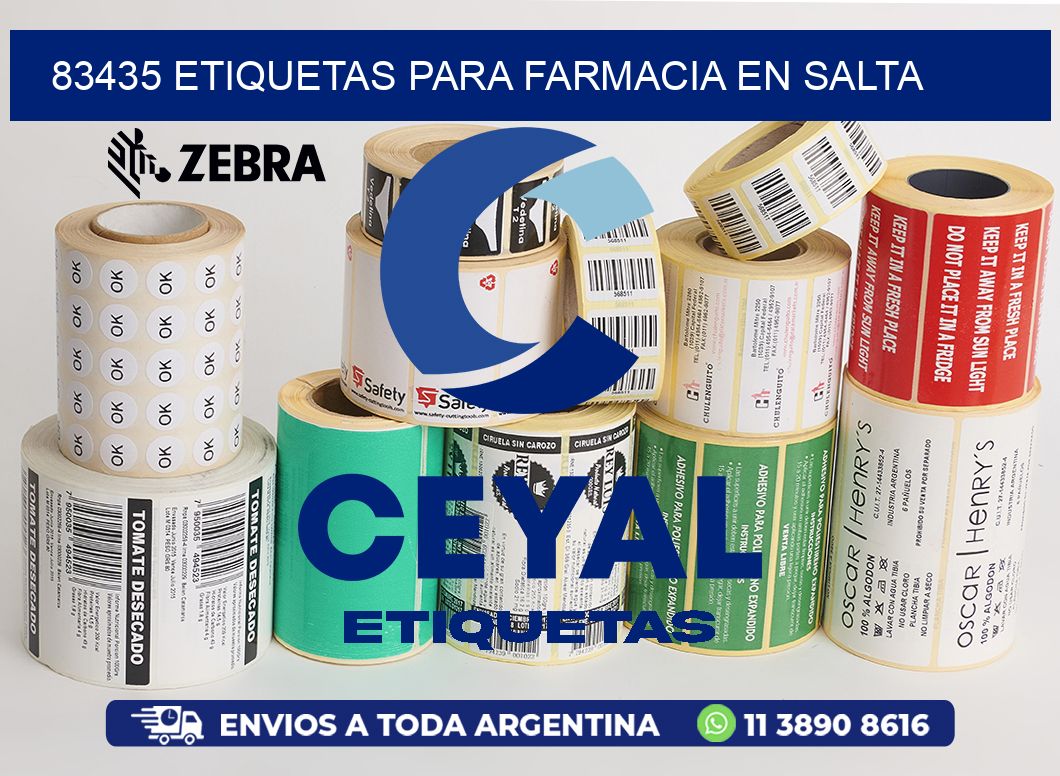 83435 ETIQUETAS PARA FARMACIA EN SALTA