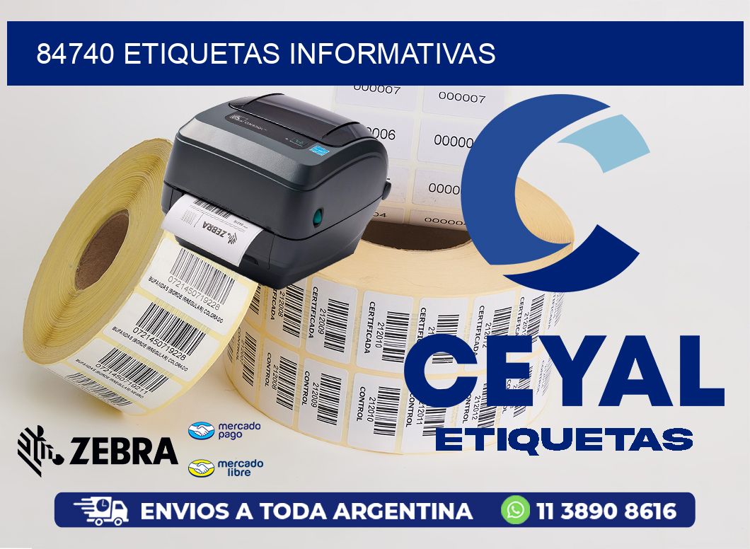 84740 etiquetas informativas