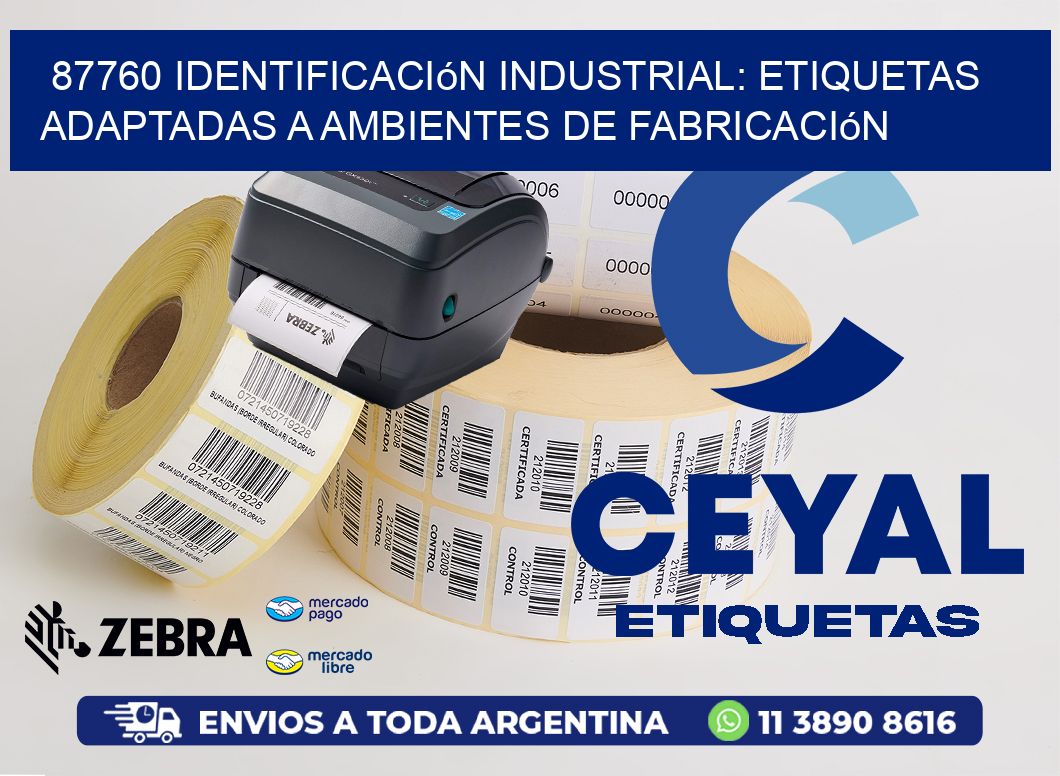 87760 Identificación Industrial: Etiquetas Adaptadas a Ambientes de Fabricación