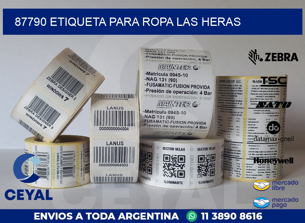 87790 ETIQUETA PARA ROPA LAS HERAS
