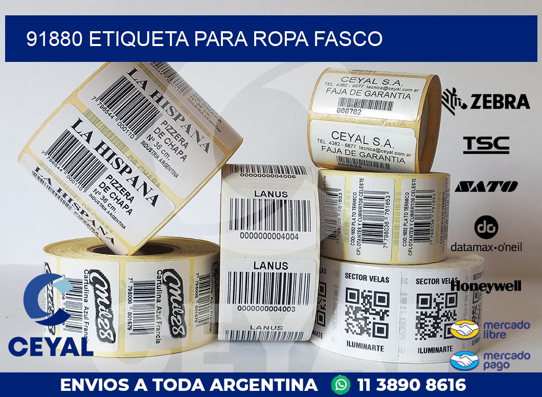 91880 ETIQUETA PARA ROPA FASCO